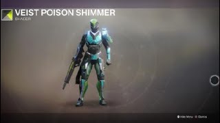 Destiny 2 Titan with Holdfast Armor set and Veist Poison Shimmer Shader [upl. by Arras]