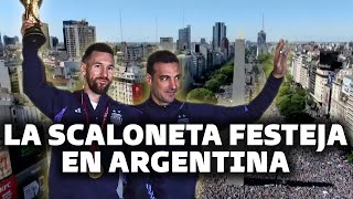 ¡LOS FESTEJOS DE ARGENTINA EN VIVO 🔥 MESSI Y LA SELECCIÓN DE FIESTA JUNTO A SU GENTE [upl. by Ansaev]