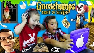 NIGHT OF JUMP SCARES Mike amp Chase play GOOSEBUMPS NOS iOS Game FGTEEV Scariest Gameplay [upl. by Bartolemo]