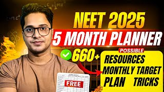 5 Months Planner for Neet 2025  Is it Possible to Score 660 in Neet 2025 in 5 Months crackneet [upl. by Tonye]