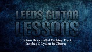 B minor G Lydian Backing Track Ballad [upl. by Amehsyt422]