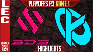 BDS vs KC Highlights Game 1  LEC Playoffs Lower Round 3 Summer 2024  Team BDS vs Karmine Corp G1 [upl. by Drugi447]