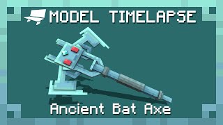 Ancient Bat Axe  Blockbench Timelapse [upl. by Rucker]