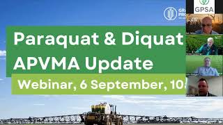 GPSA Paraquat amp Diquat APVMA Update Webinar 6 September 2024 [upl. by Sim290]