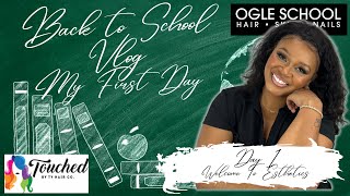 Esthetician School Student Vlog Day 1 of Esthetician School Ogle School 2024 TouchedByTyHairCo [upl. by Guy]