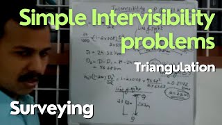 Simple Intervisibility problems  Triangulation  Surveying [upl. by Castera]