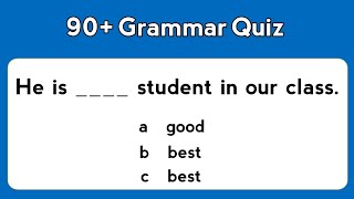 Grammar Quiz।90 English Grammar Questions। English Grammar Test [upl. by Noeruat]