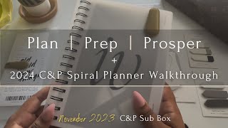 2024 CampP Spiral Planner Walkthrough  Sub Box Review  Practical Uses  Cloth amp Paper [upl. by Inilam]