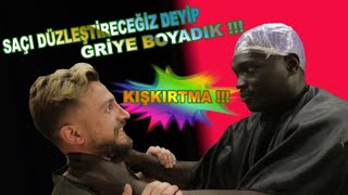 SAÇI DÜZLEŞTİRECEĞİZ DERKEN BEYAZA BOYADIK KIŞKIRTMA [upl. by Gnilrac936]