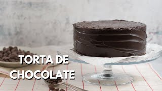 Receta de Torta de chocolate húmeda y esponjosa  Receta Fácil [upl. by Ociram]