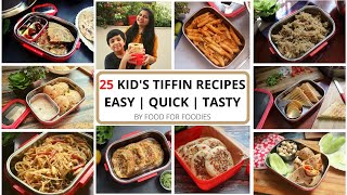 25 Kids Tiffin Recipes  Lunch Box Ideas  by food for foodies [upl. by Jobie]