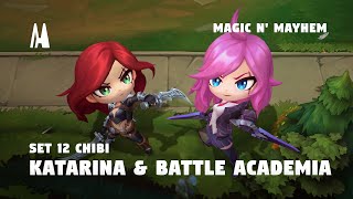 CHIBI KATARINA amp BATTLE ACADEMIA  EMOTES FINISHER BOOM  TFT SET 12 [upl. by Itsym]