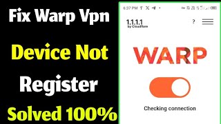 Fix Werp Safer 1111 VPN device Not register problem 2024  fix 1111 VPN not connecting solved [upl. by Austina]