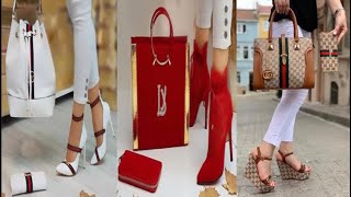 Most Beautiful Handbags with Matching Shoes Designs for Girls 2021 Best Collection [upl. by Delisle]