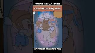 Funny situations of father and daughter funny cute animation cartoon shorts [upl. by Roz679]