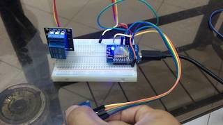 ESP8266 touch sensor controls relay [upl. by Nuoras]