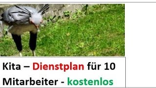 kita dienstplan kostenlos lieselotte [upl. by Ahtram]