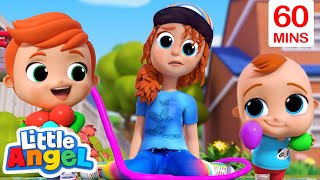 Baby John’s Babysitter  Little Angel Sing Along  Learn ABC 123  Fun Cartoons  Moonbug Kids [upl. by Vish]