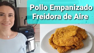 Milanesas de pollo empanizadas Freidora Aire  Milanesa de Pollo Apanado en AirFryer [upl. by Niels]