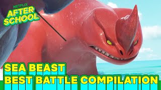 BEST Battles amp Action Moments in The Sea Beast  Netflix After School [upl. by Une933]