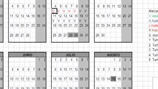 calendario de vacaciones en excel descargue gratuitamente calendario vacaciones en excel [upl. by Yoong]