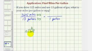 Ex Unit Rate  Miles Per Gallon [upl. by Kenyon]