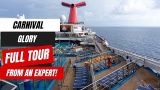 Carnival Glory Full Tour 2024  Port Canaveral Bahamas Cruises [upl. by Aydan]