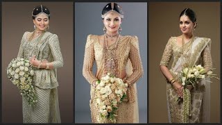 Traditional Kandyan Bride Dress Design Collection  Sri Lanka Wedding Dresses [upl. by Pacifica283]