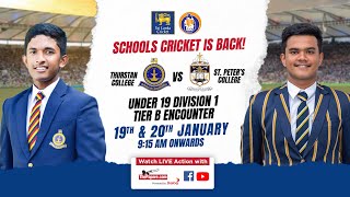 Thurstan College vs St Peters College  U19 Division I Two Day Tournament 202223  Day 1 [upl. by Eenolem]