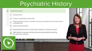 Psychiatric History The Clinical Interview – Psychiatry  Lecturio [upl. by Haliek]