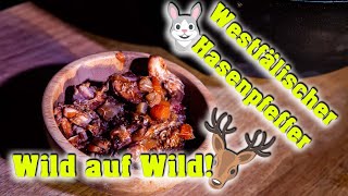 🍲 Wild auf Wild Westfälischer 🐰 Hasenpfeffer  Hasenragout aus dem Dutch Oven 🥘 [upl. by Arobed461]