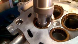 CNC cutting BeCu CRF250R valve seats [upl. by Aowda]