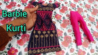 Making Doll Dress Kurti  Trendy kurti How to make doll dress easy D Creating [upl. by Valentine]