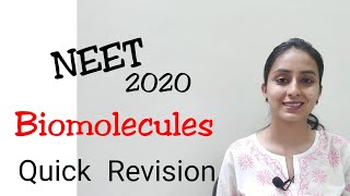 Biomolecules Important Notes  NEET 2020  Biology class 11 [upl. by Eudocia]