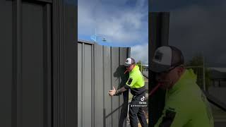 Colorbond fence install fencebuilding diy construction work homeimprovement howto [upl. by Devaney]