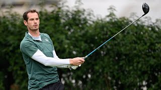 Andy Murray breaks golfs golden dress code rule on debut at BMW Championship ProAm [upl. by Tennos]