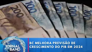 BC melhora previsão de crescimento do PIB brasileiro em 2024  Jornal da Band [upl. by Eerac]