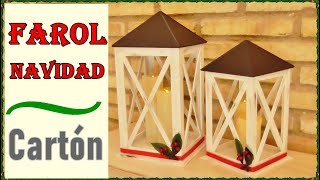 DIY FÁCIL COMO HACER UN FAROL CON CARTÓN  MANUALIDADES NAVIDEÑAS [upl. by Mann]