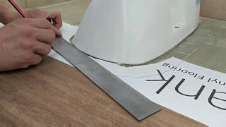 How to easily install vinyl flooring around a toilet [upl. by Stauffer]