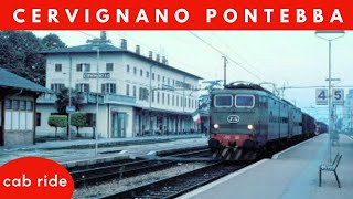 Linea Cervignano Udine locorama Tarvisio Pontebba Carnia cab ride 1996 [upl. by Lutim852]