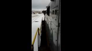 Starting a Locomotive GE C449W Dash9 Diesel Engine POV [upl. by Fletch]