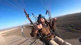 PARAMOTOR CRASH FULL VIDEO MOTORIZED PARAGLIDER TEXAS DESERT  ENCHANTED ROCK STATE PARK AUSTIN [upl. by Aggri817]