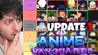 The OFFICIAL Anime Vanguards Update 1 TIER LIST Best Units amp The Meta [upl. by Elletnahs145]