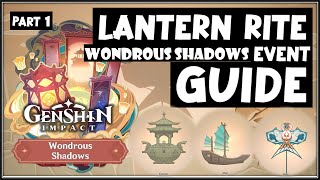 Lantern Rite Event Wondrous Shadows Lantern Riddle Part 1 Puzzle guide Genshin Impact [upl. by Cyndia]