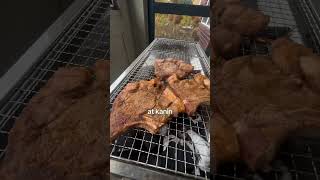 grilled pork chops in the patio shorts [upl. by Resarf757]