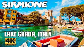 SIRMIONE LAKE GARDA ITALY WALKING TOUR  CITY CENTER TO JAMAICA BEACH WITH CAPTION 4K UHD [upl. by Nickolaus772]