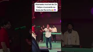 Ze Felipe cantando com seu pai Leonardo 🥰 [upl. by Rodama]