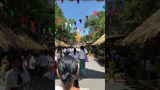 Pchum Ben Festival Entrance Gate Decoration  Cambodian Tradition 🇰🇭 Shorts [upl. by Adnat700]