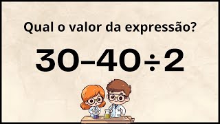 🔥 MATEMÁTICA BÁSICA  Qual o valor da expressão [upl. by Sordnaxela904]