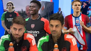 Mikel Arteta gives devastating Martin Odegaard injury update Saka amp calafiori returns [upl. by Yerfej]